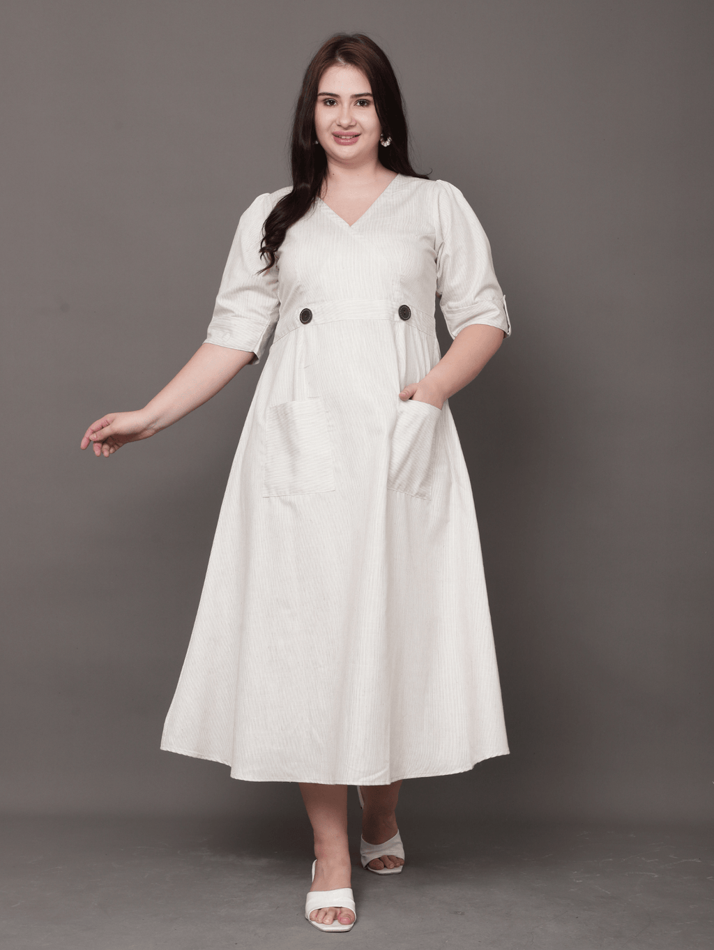 The Aurea Linen Midi