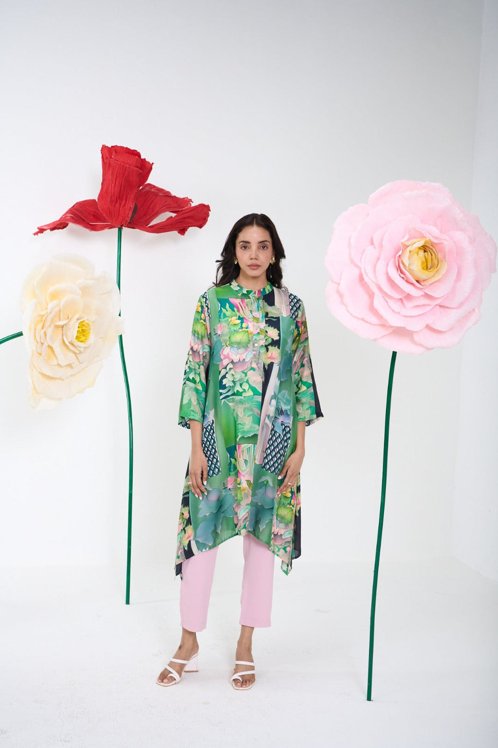 GREEN GLORIA KAFTAN