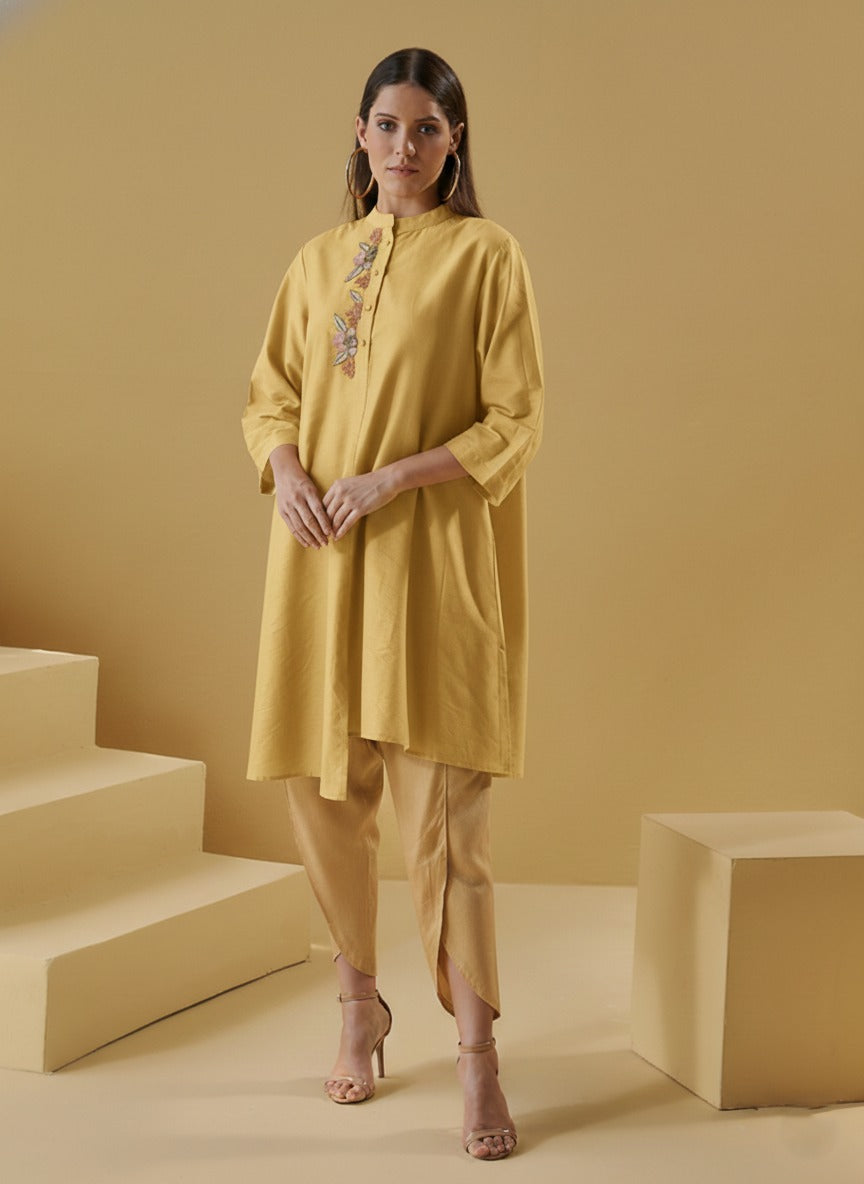 DARK GOLD ALISHA PLACKET TUNIC