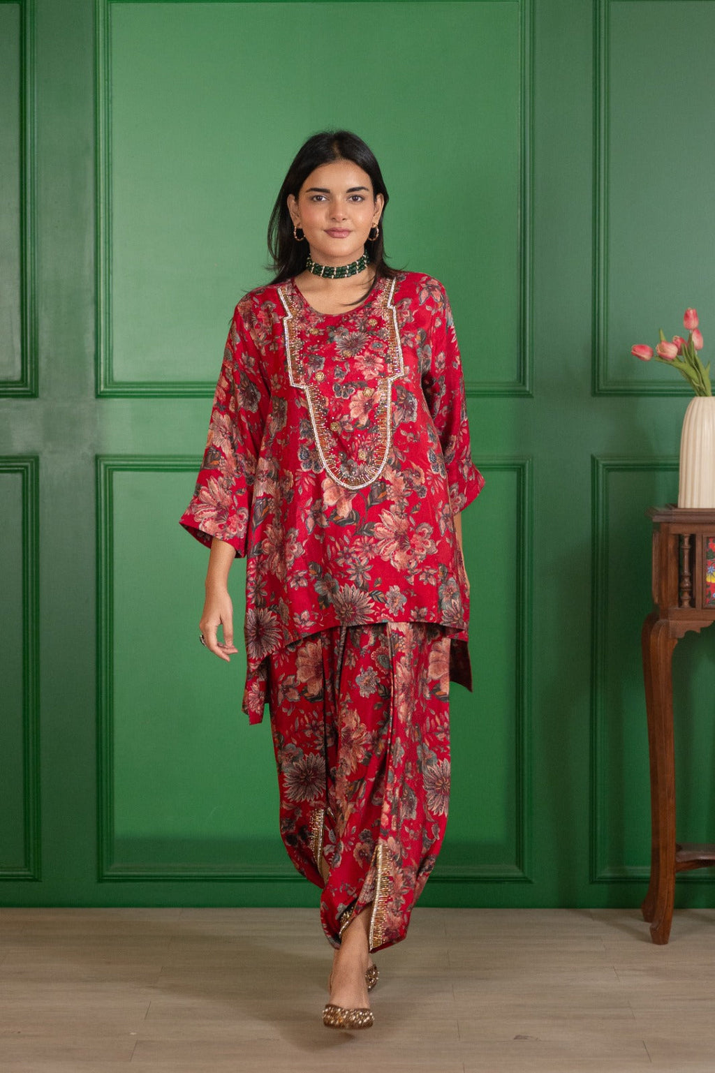 RED RUBY GARDEN MARRAKESH TUNIC