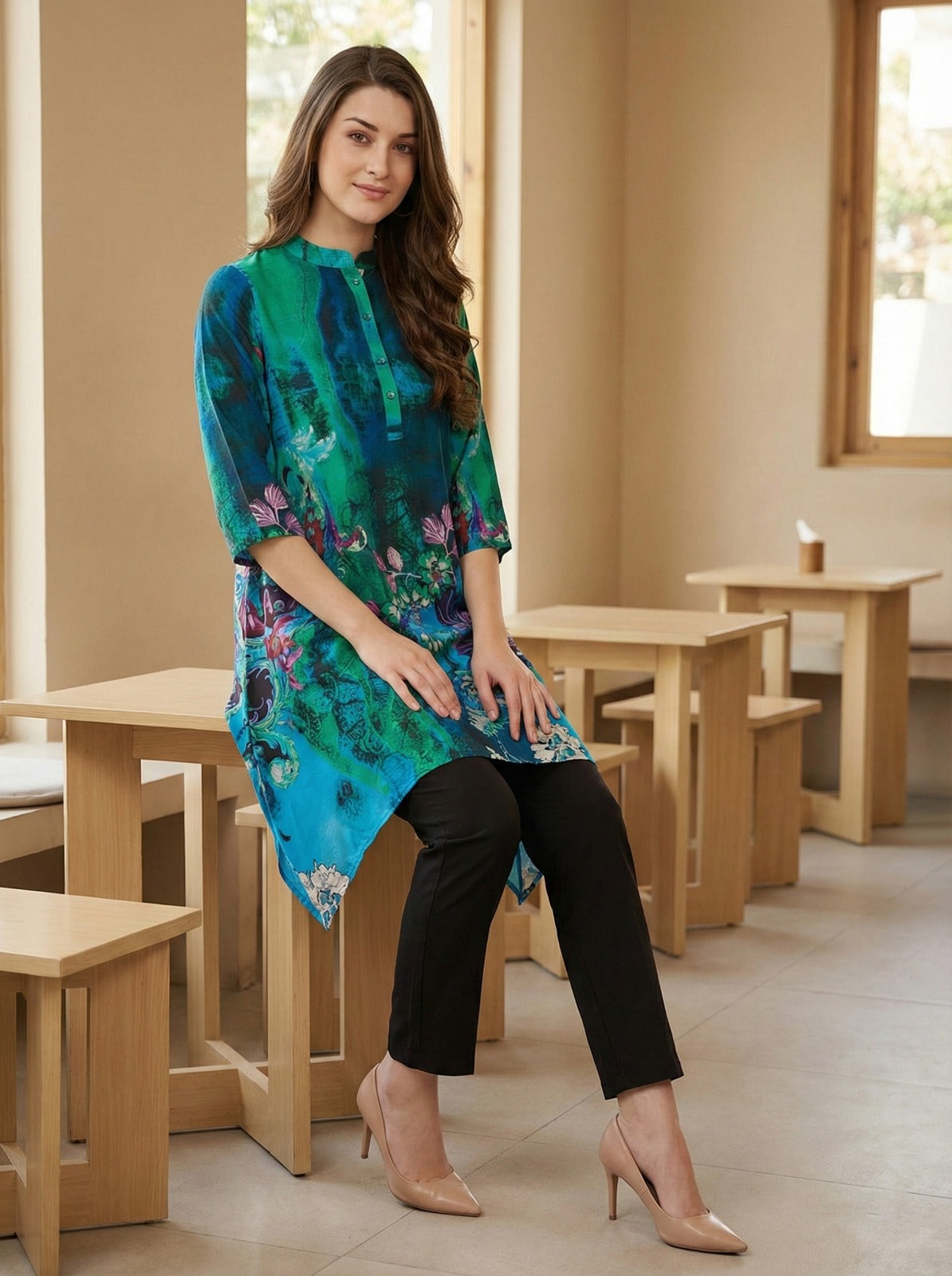 BLUE MACAW KAFTAN