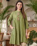OLIVE GREEN ALISHA PLACKET TUNIC