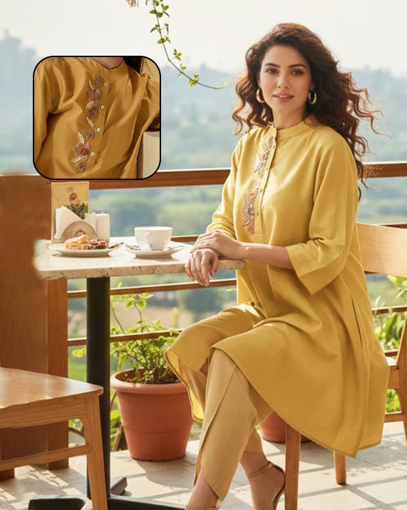 DARK GOLD ALISHA PLACKET TUNIC