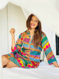 PRINT INDIAN ACCENT A LINE TUNIC