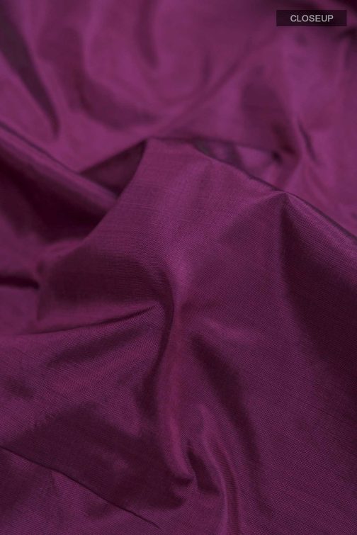 Magenta Banarasi Katan Silk Saree - Image 2
