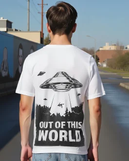 Men’s White Area 51 Graphic Printed T-shirt