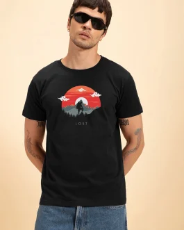 Men’s Black Vagabond Graphic Printed T-shirt
