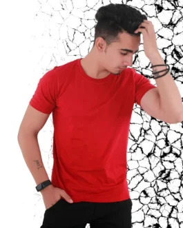 Men’s Plain T-Shirt Red