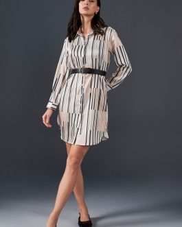 Play on Stripes Shirt Dress