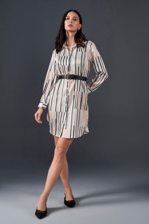 Play on Stripes Shirt Dress