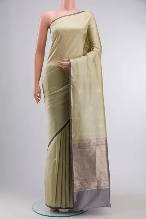 Green Banarasi Katan Silk Saree