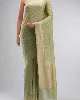 Green Banarasi Silk Saree