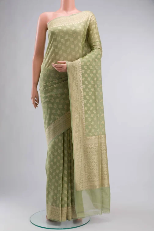 Green Banarasi Silk Saree