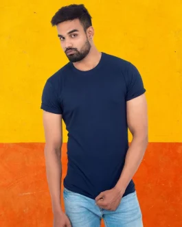 Men's Plain T-Shirt Navy Blue