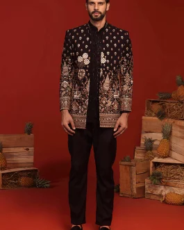 Sukrit Black Jodhpuri Set