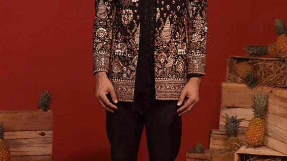 Sukrit Black Jodhpuri Set