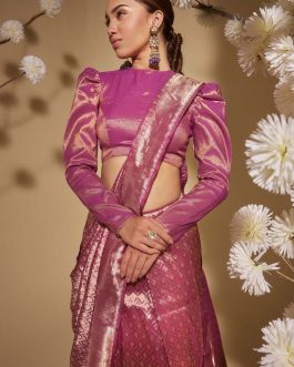 Antara-Pink Banarasi Silk Saree