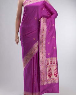Pink Banarasi Katan Silk Saree