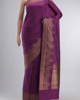 Magenta Banarasi Katan Silk Saree